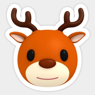 Santa's Deer Sticker